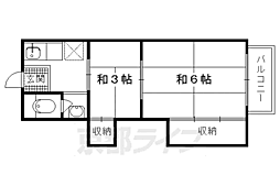 三洋ハイツ 2Kの間取図画像