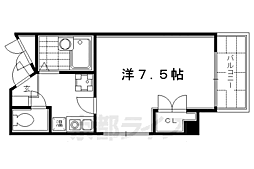阪急京都本線 大宮駅 徒歩6分の賃貸マンション 8階1Kの間取り