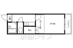 花園ハイツ 1Kの間取図画像