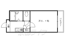 ファミリエ北白川 1Kの間取図画像