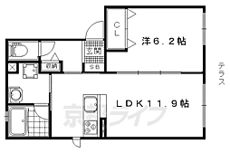 京都地下鉄東西線 御陵駅 徒歩12分 1階/-
