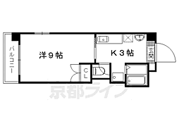 浄土寺カミイ 1Kの間取図画像