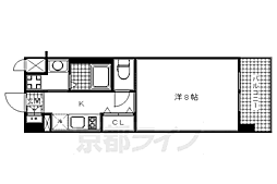 ベラジオ京都駅東 1Kの間取図画像