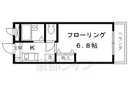 稲井ハイツ北山 1Kの間取図画像