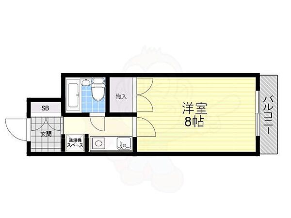 大阪府吹田市千里山西５丁目(賃貸マンション1K・3階・25.21㎡)の写真 その2