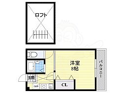 ハイムノーベル 1Kの間取図画像