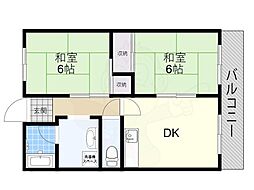 アーバンハイツ 2DKの間取図画像
