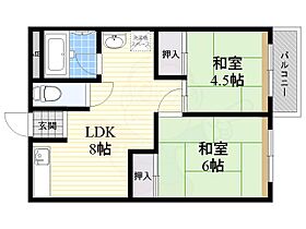 大阪府吹田市山田東２丁目17番2号（賃貸マンション2LDK・2階・40.00㎡） その2