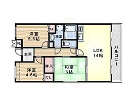 大阪府吹田市山田西３丁目58番8号（賃貸マンション3LDK・4階・67.79㎡） その2