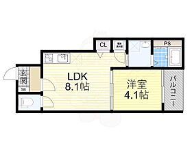 大阪府吹田市清和園町（賃貸アパート1LDK・1階・29.60㎡） その2