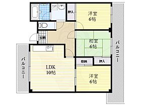 神庭ハイツ  ｜ 大阪府吹田市山田南14番18号（賃貸マンション3LDK・2階・68.25㎡） その2