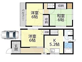 大阪府摂津市鳥飼新町２丁目（賃貸一戸建3K・1階・58.75㎡） その2