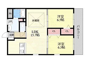 大阪府吹田市金田町5番10号（賃貸マンション2LDK・7階・63.99㎡） その2