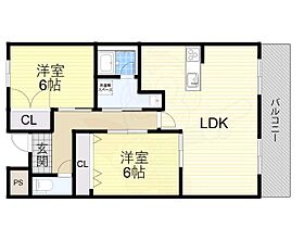 大阪府吹田市五月が丘北1番10号（賃貸マンション2LDK・6階・68.04㎡） その2