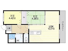 大阪府吹田市山田南45番18号（賃貸マンション2LDK・1階・62.43㎡） その2