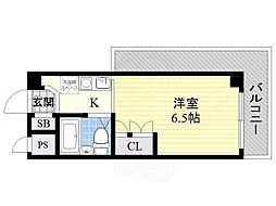 プレサージュ江坂 1Kの間取図画像