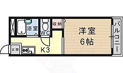 ベルメゾン2 ワンルームの間取図画像
