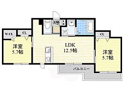 コンフォートモラダ 2LDKの間取図画像