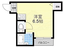 ローレル ワンルームの間取図画像