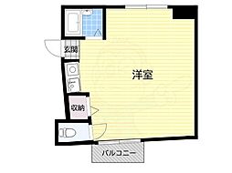 エスポワール朝日町 ワンルームの間取図画像