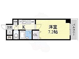 K・緑地 1Kの間取図画像