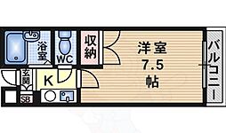 モアクレスト 1Kの間取図画像