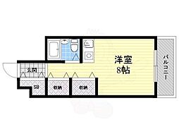 エナブル吹田 ワンルームの間取図画像