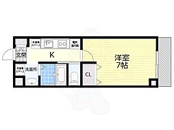 DAP正雀 1Kの間取図画像