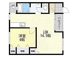 長野コーポA棟 2LDKの間取図画像