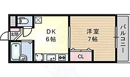 きむらマンション 1DKの間取図画像