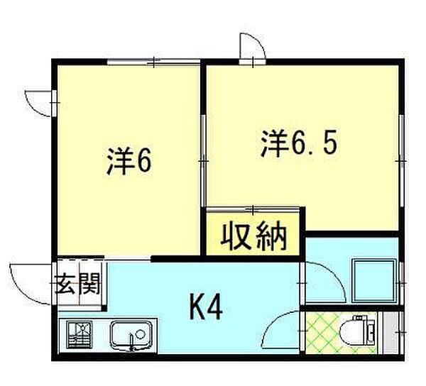 レジデンス蘭 6｜秋田県秋田市手形田中(賃貸アパート2K・1階・34.78㎡)の写真 その2