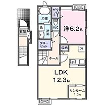 パレット K 201 ｜ 秋田県秋田市川尻上野町（賃貸アパート1LDK・2階・50.99㎡） その2