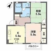 サンロードIIC 101 ｜ 秋田県秋田市新屋豊町（賃貸アパート2K・1階・43.00㎡） その2