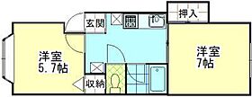 アーバンハイツ港南E 203 ｜ 秋田県秋田市土崎港南3丁目（賃貸アパート2K・2階・36.01㎡） その2