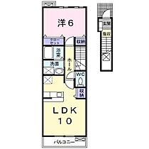 プレミナンス　Ｂ 203 ｜ 秋田県秋田市土崎港相染町字中谷地（賃貸アパート1LDK・2階・42.71㎡） その2