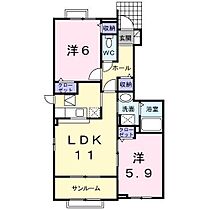 グラン　ヴィオラI 102 ｜ 秋田県横手市赤坂字後野（賃貸アパート2LDK・1階・57.13㎡） その2