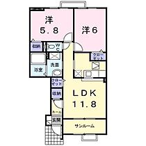 フラワープレイスＫ　I 102 ｜ 秋田県横手市赤坂字後野堰添（賃貸アパート2LDK・1階・57.17㎡） その2