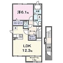 ボヌール・シュテレII 201 ｜ 秋田県秋田市川元むつみ町（賃貸アパート1LDK・2階・50.52㎡） その2