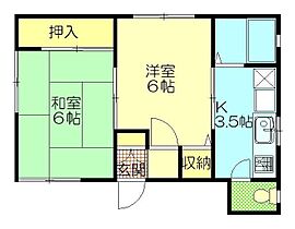 グレンデール保戸野 205 ｜ 秋田県秋田市保戸野八丁（賃貸アパート2K・2階・35.95㎡） その2