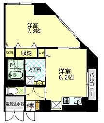イーグルバレー 1DKの間取図画像