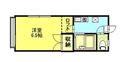 ヴィラージュuけやき通り 1Kの間取図画像