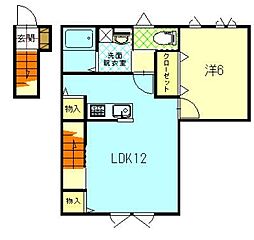 ドミール 1LDKの間取図画像
