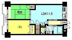 ラフェスタ秋田中通 2LDKの間取図画像