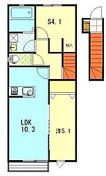アヴァンス 1SLDKの間取図画像