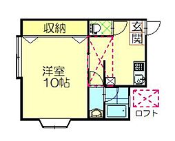 I・Hハウス 1DKの間取図画像