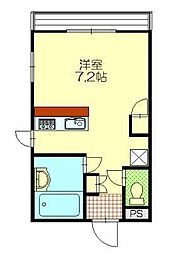 丸源ビル・シティコート山王 ワンルームの間取図画像