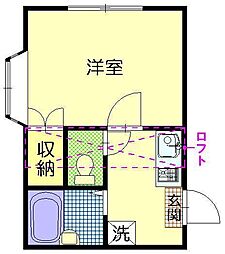 フレンズ川尻 1Kの間取図画像