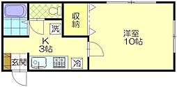 アーバンハイツ新屋駅前B 1Kの間取図画像