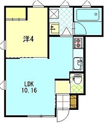 ネオレジ山王 1LDKの間取図画像