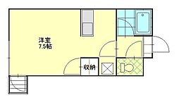 メゾンクレール秋田 ワンルームの間取図画像